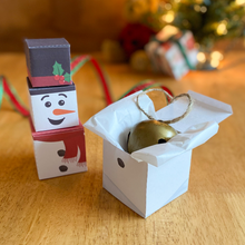 Load image into Gallery viewer, Tiered Snowman Printable Gift Box Set