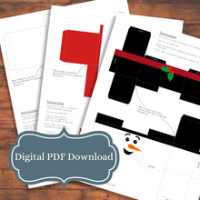 Load image into Gallery viewer, Tiered Snowman Printable Gift Box Set