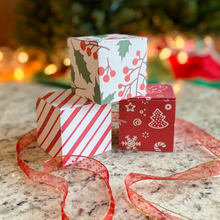 Load image into Gallery viewer, Classic Red and Green Holly, Candy Cane Style Christmas Box Set - PDF Digital Download