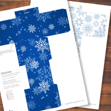 Load image into Gallery viewer, Frosty Elegance Snowflake Christmas Printable PDF Box Set