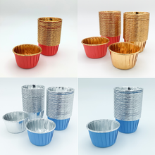 Load image into Gallery viewer, Foil Coated Paper Cupcake Liners, Snack, Gift, Baking, Party, Treat Cups - 24 pack
