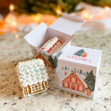 Load image into Gallery viewer, Mini Christmas Holiday Gingerbread House Cookie Cutters - 2 Pack and Printable PDF Gift Box & Tags