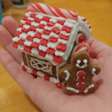 Load image into Gallery viewer, Mini Christmas Holiday Gingerbread House Cookie Cutters - 2 Pack and Printable PDF Gift Box & Tags