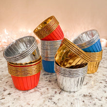 Load image into Gallery viewer, Foil Coated Paper Cupcake Liners, Snack, Gift, Baking, Party, Treat Cups - 24 pack