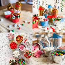 Load image into Gallery viewer, Foil Coated Paper Cupcake Liners, Snack, Gift, Baking, Party, Treat Cups - 24 pack
