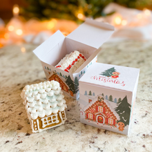 Load image into Gallery viewer, Mini Christmas Holiday Gingerbread House Cookie Cutters - 2 Pack and Printable PDF Gift Box &amp; Tags
