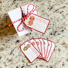 Load image into Gallery viewer, Mini Christmas Holiday Gingerbread House Cookie Cutters - 2 Pack and Printable PDF Gift Box &amp; Tags
